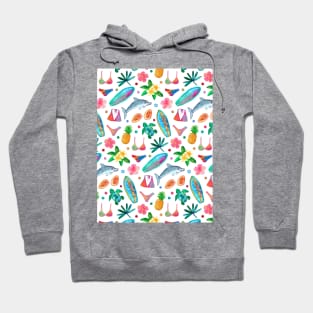 Dotty Summer Beach Pattern Hoodie